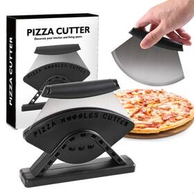 Tika 638456401944 Heavy Duty Stainless Steel Pizza Cutter With Protective Cover Dishwasher Safe
