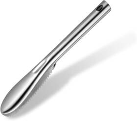 Tika 735816755188 Stainless Steel Fish Scaler Brush - Efficient Scales Scraper Skin Remover Tool