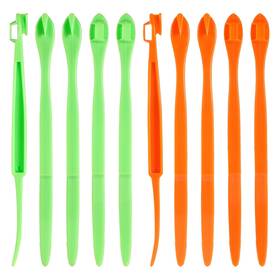1049933 Tinoaly 10pcs Orange Peeler Set Plastic Opener Citrus Skin Peelers With Long Handle