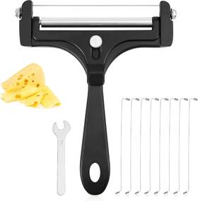 L29153 Tinoaly Cheese Slicer Kit Stainless Steel Adjustable Thickness Iron Handheld Block