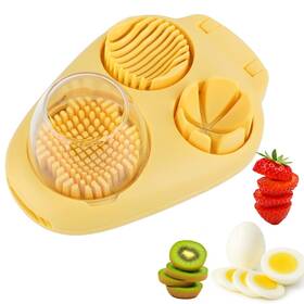 Tndckpcu999 Tndckp 3-in-1 Egg Slicer Stainless Steel Cutter For Hard Boiled Eggs And Veggies