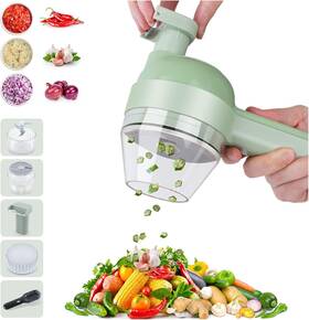 Tohomes 711181806076 Electric Vegetable Slicer Set 4 In 1 Handheld Cutter