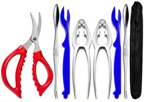 Torinalital 601240024032 Crab Leg Crackers Seafood Tools Nut Cracker Forks Set Opener Shellfish Lobste