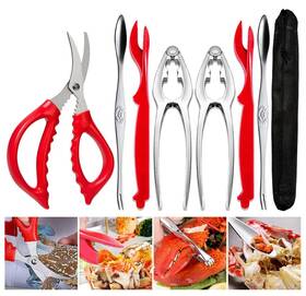 Torinalital 602166350472 Crab Leg Crackers And Tools - Lobster Picks Set Shellfish Claw