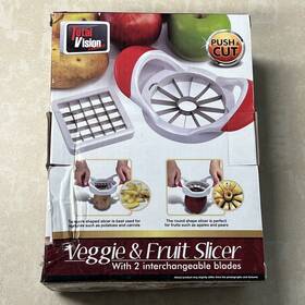30860 Total Vision Apple Vegetable Slicer Corer Cutter With Base Wedging And Square Inserts