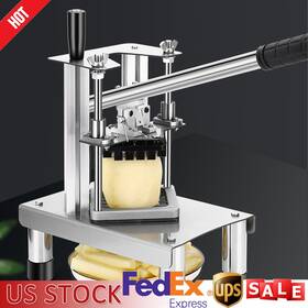 Ea98177 Trecv Portable Commercial Stainless Steel French Fry Cutter Potato Slicer New