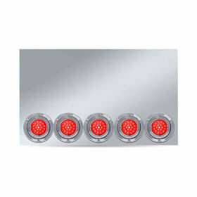 Tu-9022lw Trux Accessories 20in Drop Stainless Steel Center Panel With 5 Watermelon Leds And Bezels