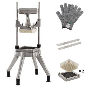 Tuntrol 778992369640 Commercial French Fry Cutter 1/4 Inch And 3/8 Aluminum Frame S-steel Blade Quick
