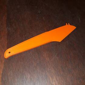 1223-2 Tupperware Vintage Orange Cheese Knife Slicer Spreader Kitchen Gadget #1223-2