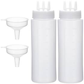 Ue032 Uceoo 3 Hole Squeeze Bottle For Sauces Plastic Condiment Bottles Tomato Sa