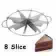 Up-piec-8 Update International 8 Slice Pie Cake Cutter Press Marker Bread Divider Piece Portion Slicer Handles 842390015765