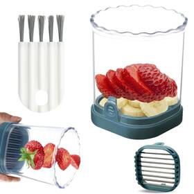 Uqooqfa 975774464966 Strawberry Slicer Fruit Cup Veggie Salad Speed Cutter For Strawberries Banana