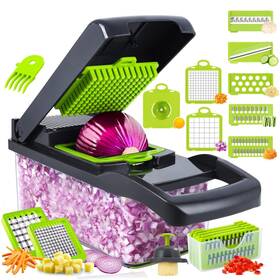 Ursmilekit 721545467775 15-in-1 Vegetable Chopper With Container Veggie Onion Chopzilla Slice