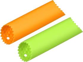 A22101900ux1673 Uxcell Garlic Peeler Skin Remover Roller Keeper Silicone Orange Green