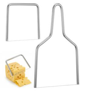 5282wdze5014 Valuebargain 2 Pcs Cheese Slicer Hand Held Wire Stainless Steel Medium Silver