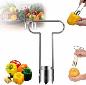 Vegetable Corer Tool 744759243072 Red Bell Pepper Seed Stainless Steel Fruit And 1 Pcs