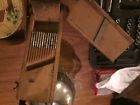 Vegetable Used Tool Slicer Wood Restaurant Wooden Mandolin Kitchen Vintage