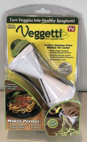 1000203 Veggetti Vegetti Spiral Vegetable Slicer Cutter Makes Veggie Pasta Brand New Sealed
