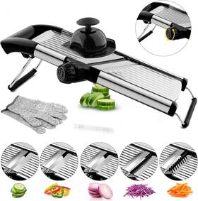 Vekaya 445027115185 Mandoline Slicer For Kitchen Adjustable Mandolin Stai