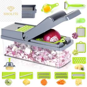 Vesteel 445036496497 14 In 1 Vegetable Chopper Multifunctional Food Fruit