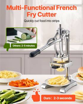 Vevor 197988532026 Commercial French Fry Cutter Vegetable Chopper With 3 Blades And 1 Juicer