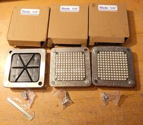 Vevor 197988763819 French Fry Cutter Chopper Replacement Blade And Push Block 1/4-inch 3 Pieces