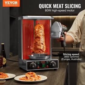 Vevor 197988815525 Electric Shawarma Knife 0-8mm Adjustable Thickness