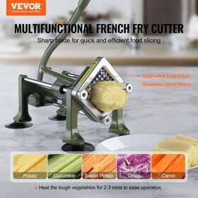 Vevor 197988991618 French Fry Cutter Stainless Steel Potato Vegetable Slicer Chopper 2 Blades