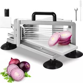 Vevor 744110921465 Commercial Tomato Slicer 3/16 Inch Cutter Stainless Steel Heavy-duty Manua