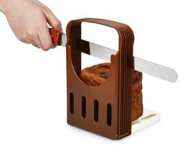 Victhur 894453490022 Bread Slicer For Homemade 4 Slice Thickness Cutting Guide Plastic