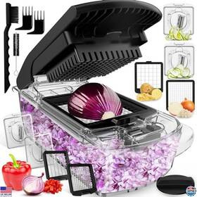 B0cn9ppzcj Visit The Fullstar Store 4-in-1 Vegetable Chopper And Spiralizer With Container - Kitchen Gadgets Tools