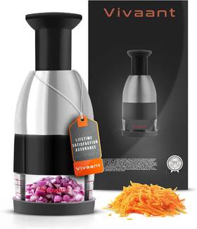 Ss-300 Vivaant 705353122743 Slap Chop Manual Hand Chopper - Versatile Food Dicer Vegetable Slicer A