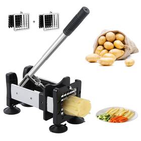 Votron 641926499389 French Fry Cutter Potato Stainless Steel With 2 Size Durable Blades Fo