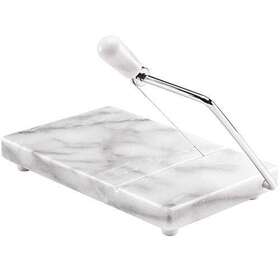 Walter Drake 842536148630 Marble Cheese Slicer And Serving Tray 8 Inch X 5 Gray With Steel Arm