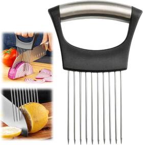 Warspot 744759042347 Onion Slicer Stainless Steel Holder For Slicing With Protective Case Oni
