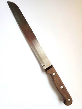 P91803 Washington Forge Slicer Knife Wood Handle 12.75 Inch Long 8 Stsinless Blade Japan