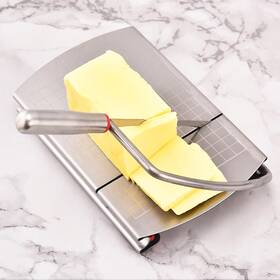 Wgpg 313040382372 Stainless Steel Cheese Slicer Cutter - Multipurpose And Food With Blade Board Acc