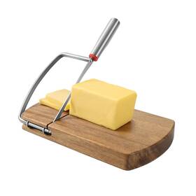 Am-09 Wgpg Multipurpose Cheese Slicer Cutter Acacia Wood Slicers Board With Blad