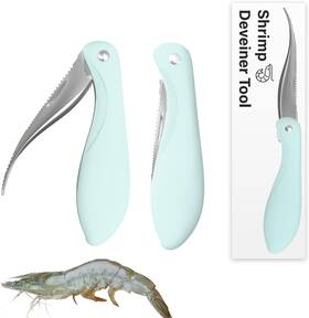 Whiterhino 313037991976 Shrimp Deveiner Tool Peeler And With Stainless Steel Blad