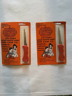 Wideview 18821 Pumpkin Kutter Kids Training Carving Knife Vintage Unopened