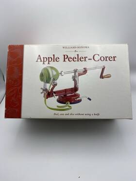 Hh-639 Williams-sonoma Apple Peeler Corer Open Box - New All Parts And Booklet