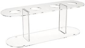 Winco 842169105390 Acrylic 4-hole Ice Cream Cone Stand Clear Medium