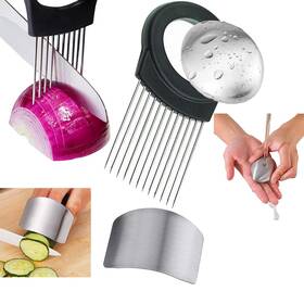 Wollcocer 607510071656 Onion Holder Slicer Kit Cutter Vegetable Chopper Odor Remover