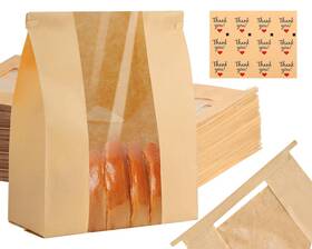 G3216k-11-n Woric 120 Bread Bags For Homemade Sourdough Bag With Window 14 Inch X 8.3