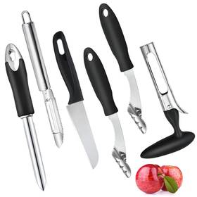 Worldity 681599704168 6 Pieces Pepper Corer Remover Stainless Steel Tomato With Serr