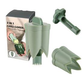 Pc05121-green Wrolem Pepper Corer 2 In 1 Red Bell Seed Remover Tool Fruit And Vegetab