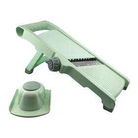 2401 Wuetoaya Adjustable Safe Mandoline Slicer For Kitchen Stainless Large Green