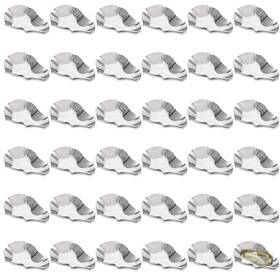 668914 Wutfuooo 36 Pcs Stainless Steel Oyster Shells Grill Baked Seafood Kitchen Reusable Cla
