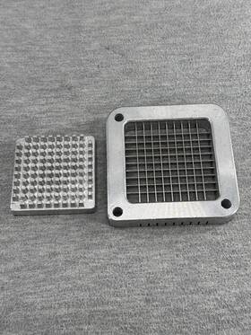 Wyzworks 814108012939 Commercial Replacement Blade Assembly Pusher Block 3 Hole 1/2 Inch French Fry Cutter