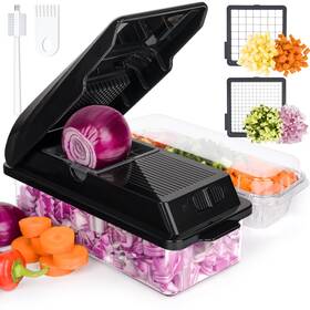X Home 785034471032 Vegetable Chopper Includes 3 Aluminum Foil Pans For Food Storage Veg
